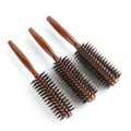Factory Direct Curly Hair Comb Wild Boar Mane Lotus Wood Household Roll Comb High Temperature Resistant Hairdressing Tool