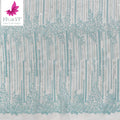 2021 New African Green 3d Sequins Beaded Lace Fabric for Aso Ebi Embroidery Tulle Uganda Lace Dress Fabric HY0896-2