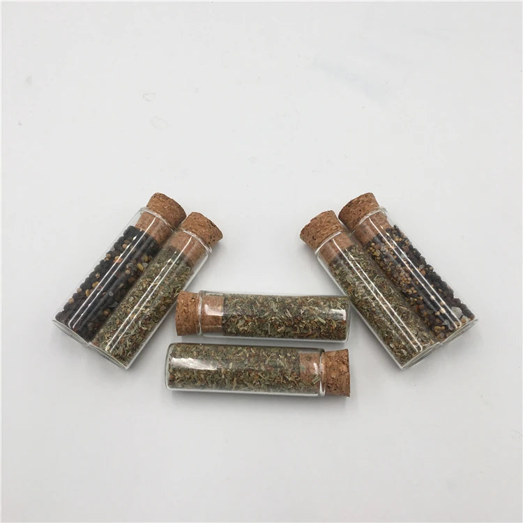 Screw Cap Sealed Flat or Round Bottom Glass Test Tube with Cork Screen Printed Surface for Candle Use Carton Packed