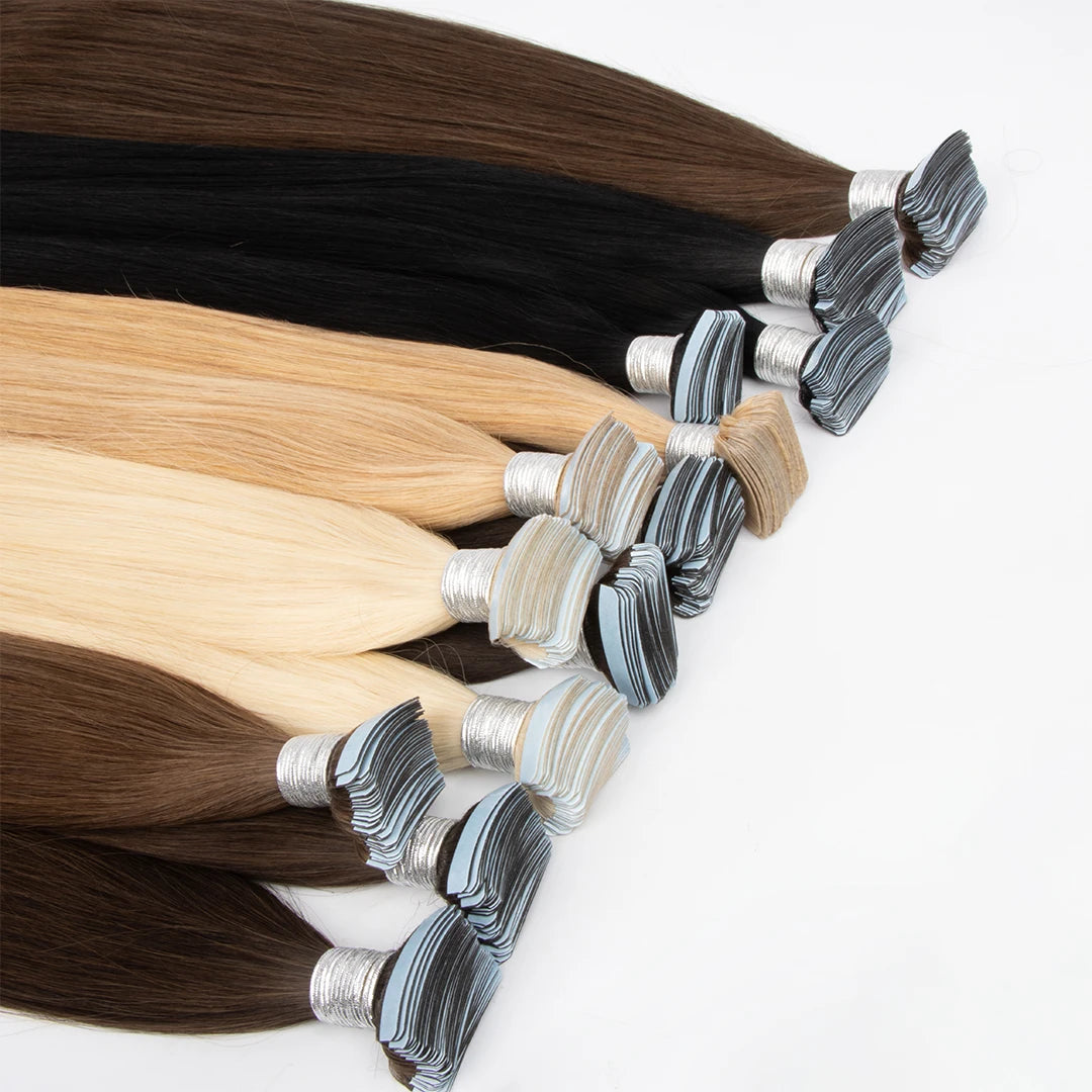 Virgin European 100% Human Natural Hair Tape Hair 12A 100% Human Same Direction Thick Tape Hair Extensions