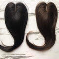 HQ Women Topper Silk Base 100% Clip in Human Hair Extensions Wholesale Remy Smooth Hair Hand Tied Toppers