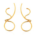 Lines Of Art Ear Cuff Stainless Steel Gold Color Clip On Earrings For Women Boucle Oreille Femme Fashion Jewelry Party.