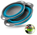 USSE Basket Collapsible Colander Set of 2 Round Silicone Kitchen Strainer Set