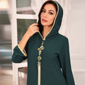 CCY 2024 New Style Arabic Dubai Muslim Women's Modest Long Robe Islamic Hooded Abaya Hoodie Dress for Musulman Ladies Clothing