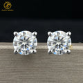 Simple Design All Handmade 925 Sterling Silver Earrings GRA Certified 6.5mm 1carat Diamonds Wholesale Moissanite Earrings