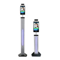 Floor Standing Face Recognition Body Tempe Sensor with 8 Inch Lcd Screen with EU Digital Certificate Scanner