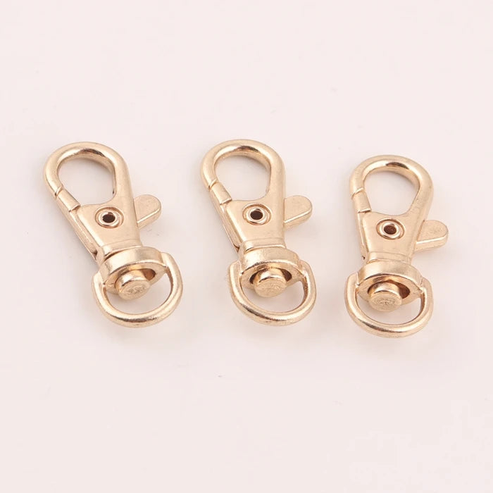 Light Gold Small Metal Handbag Swivel Spring Snap Hook for Purse Lanyard