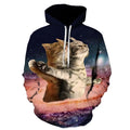 Fitspi Wholesale Hoodie 3d Cat Printed Hoodies Pullover Custom Dropshiping Sweatshirt
