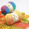 WOOL BLEND DIY Knitting Yarn 100g 400m High Tenacity Recycled Dyed Pattern for Hand Knitting Weaving Sewing Anti-Static