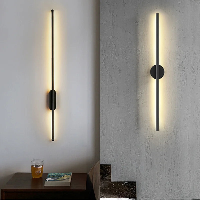 Modern Minimalist Indoor LED Aluminum Sconce Lights Smart Remote Wall Lamps for Home Bar Living Room Atmosphere Decorative