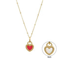 HOVANCI 3 Valentine's Day Gift Stainless Steel Link Chain Heart Necklace Adjustable Gold Plated Link Chain Heart Necklace Jew