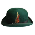Men's Dark Green Charlie Chaplin Style Bowler Hat for Party Wear