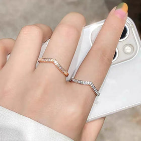 925 Sterling Silver Band Ring Wholesale Stackable Half Eternity CZ Engagement Ring Fine Jewelry Rings