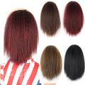 Drawstring Ponytail Yaki Straight Ponytail Extensions Synthetic Clip in Hair Extensions