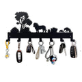 Indoor Sweet Home Letter Keys Wall Mounted Key Hanger Metal Black Wall Key Holder Rack Decor for Home Wall Door