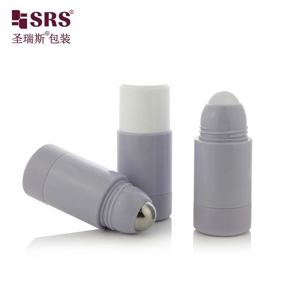 RPPE-50ml Purply Blue Color New Design PP PCR Sustainable Roller Bottle With Refill Bottle for Deodorant Serum for Women