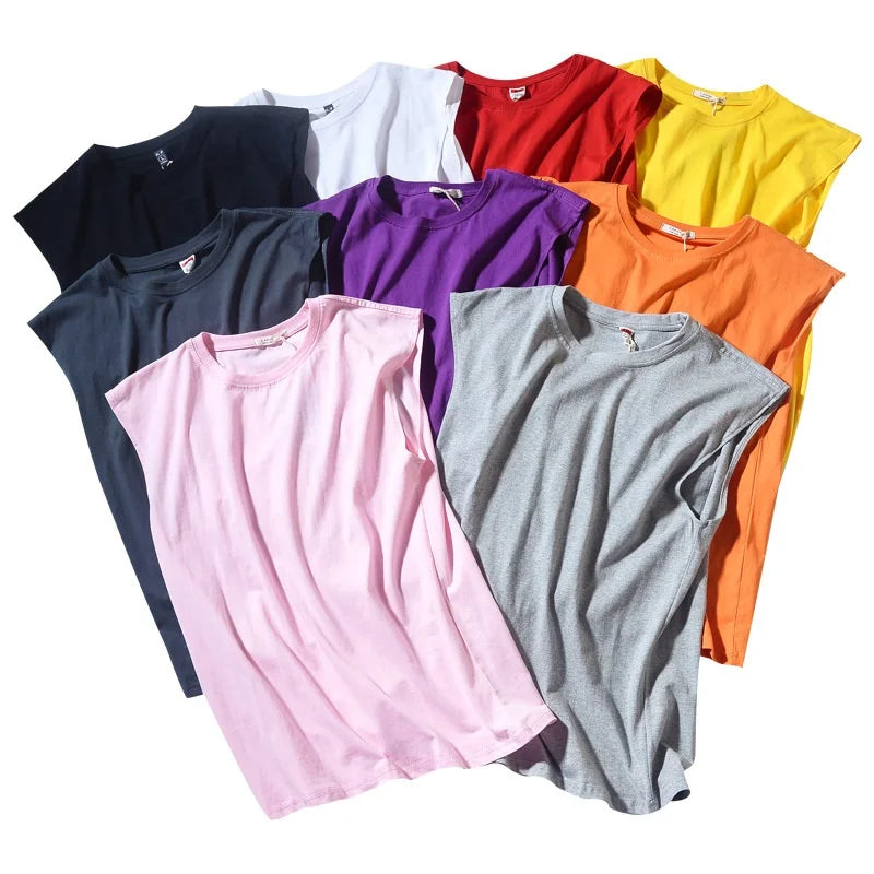 Men's 100% Cotton Gym Tank Top Hip Hop Style Sleeveless Loose Fit Knitted Sports Fitness Basketball Shirt Low Price