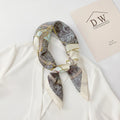Wholesale Luxury Ladies' Spring Silk Scarf GLS016 Black Square Handkerchief 70*70cm with Polka Dot Tropical Plaid Patterns