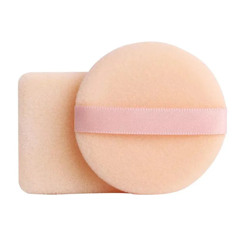 Wholesale Skin Tone Soft Loose Powder Custom Round Flocking Durable Washable Private Label Makeup Sponge Foundation Powder Puff