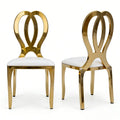Traditional Elegant Gold Dining Chair Restaurant Cafe Butterfly Stainless Steel Metal Hotel Banquet Furniture for Wedding Events