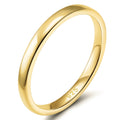 OAHLAN Fine Jewelry Blank Plain 2mm Rhodium Gold and Rose Gold 925 Sterling Silver Men's Women's Rings for Wedding Engagement