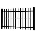 4ft Height Wrought Iron Fence Rail Power Coated Steel Driveway Gates Home Security Heat Treated Wood Rodent Proof ECO FRIENDLY