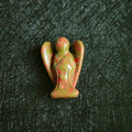 Huiying Wholesale Natural Carving Stone Mix Colors Unakite Carving Mini Angels for Sell Crafts