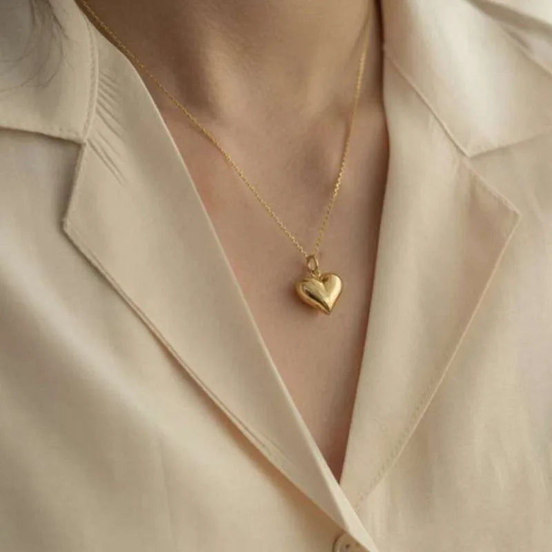 Joolim 18K PVD Gold Plated Stainless Steel Heart Pendant Necklace Stainless Steel Fashion Jewelry