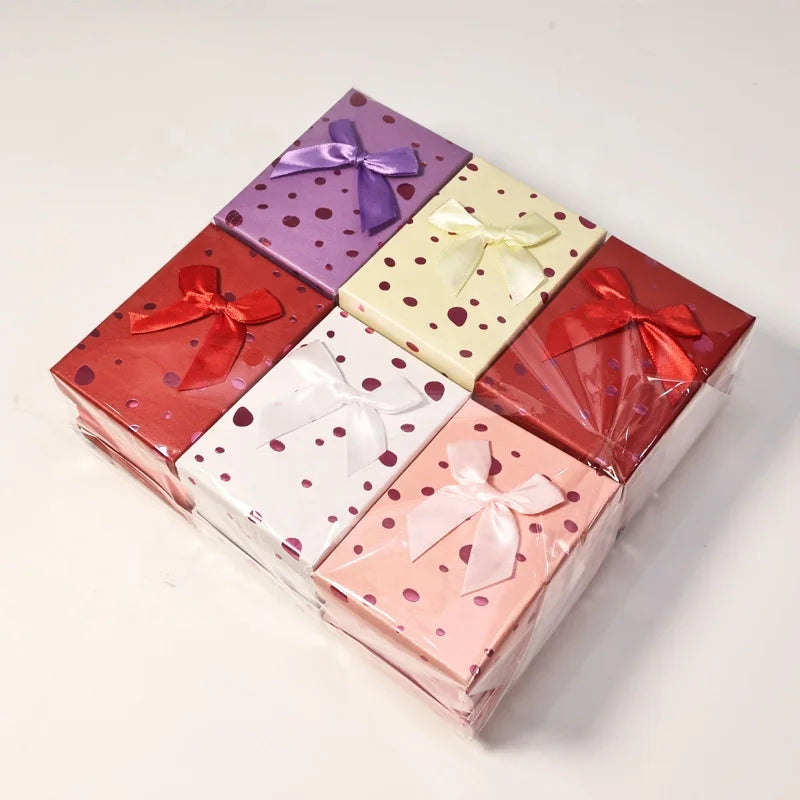 New Arrival Colorful Custom Unique Luxury Wave Point Pattern Jewelry Boxes