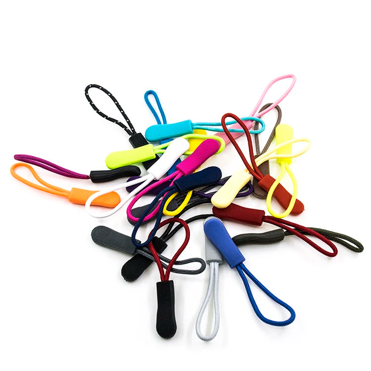 Wholesale Multi-Color Zipper Pulls Cord Rope Ends Buckle Zipper Puller for Backpack Garments