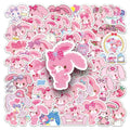 50PCS Japanese Cute Bunny Girly Decals Cartoon pink Rabbit Stickers