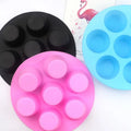 250 7 Hole Round Cup Cake  Baking Appliance Jelly Mold Pudding Mousse Mold Cheese Silicone Mold Egg Cooking Cake Decorating