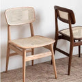 Nordic Modern Solid Wood Banquet Dining Chair with Rattan Back for Hotels Restaurants Cafes Schools and Home Use