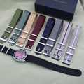 11 Colors in Stock Twill Pattern Single Pass Nylon Watch Bands 18mm 20mm 22mm Premium Durable Nylon Fabric Watch Strap