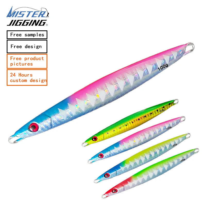 MISTER JIGGING Worldwide Hot Metal Jig Fishing Lures Speed Lead Jig Lure Metal 100g 150g Fishing Lure Bait