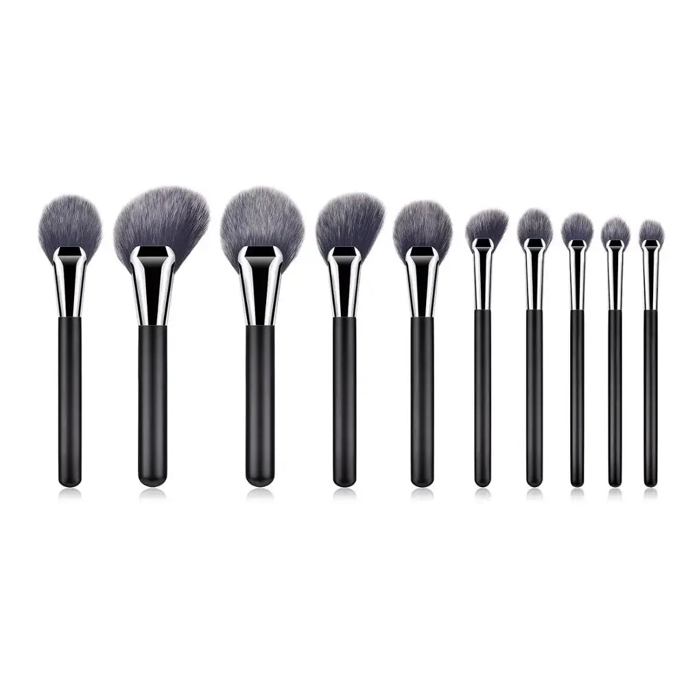 OEM 10-Piece Fan Shaped Makeup Brush Set