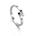 Personality Women Birthday Jewelry Ring Custom Laser Printing Gold Silver Rose Gold Plated Stainless Steel Gift Ring for Ladies