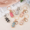 Lovely Rabbit Metal Stainless Steel Carabiner Pendant Keychain Fashion Lightweight for Women