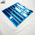 5 Faces 3D Blue Color Beveled Edge Mirror Glass Tile Glass Mosaic