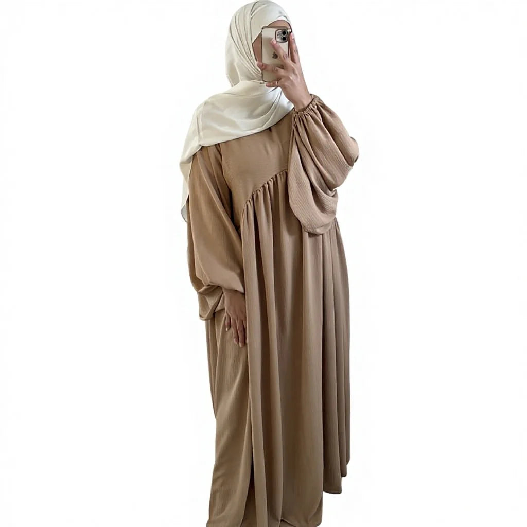 Wholesale Latest Design Oem Dubai Abaya Solid Color Simple Modest Kaftan Islamic Clothing Long Dress Abaya Women Muslim Dresses