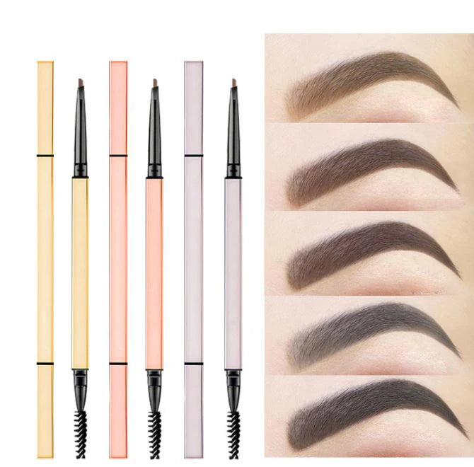 Wholesale Mineral Waterproof Gold Tube Eyebrow Pencil 4 Colors Private Label