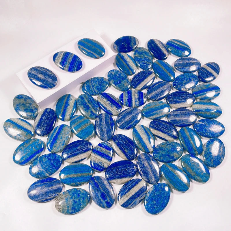 Hongzhuo Natural Polished Carved Anxiety Relief Stress Reduction Lapis Lazuli Pocket Stones Meditation Gift
