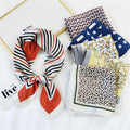 In Stock Drop Shipping Custom Designer Luxury Satin Silk Scarf Pattern Digital Printing square 70*70cm Neck Scarf for Women