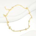 Kirin 925 Sterling Silver Hypoallergenic Necklace with Link Chain and Charms Trendy Style for Wedding Engagement or Gift