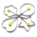 Kitchen Accessories 4 Different Shape Non-stick Stainless Steel Metal Fried Egg Ring Mold