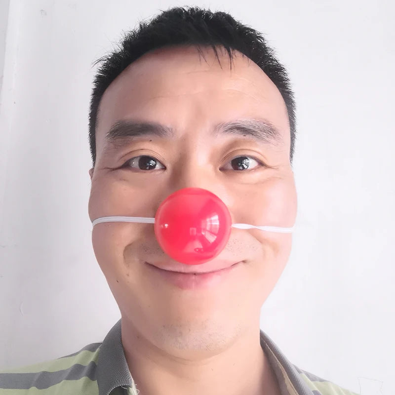 LED Steady Light and Flashing Red Nose for Party Plastic Joker and Clown Reindeer Christmas Party Decorations