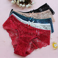 New Fashion Women's Triangle Panties Low-Rise with Full Lace Trim Antibacterial Breathable Knitted Material Sexy Youth Style