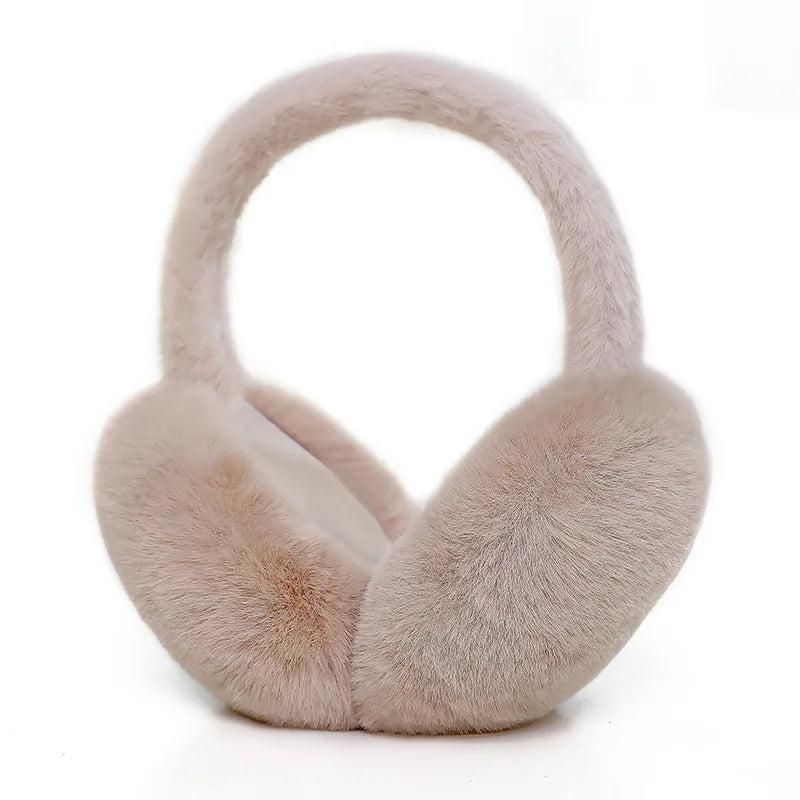 Wholesale Winter Ladies Plus Fleece Earmuffs Wool Pole Cloth Pole Earmuffs Folding Fleece Warm Earmuffs