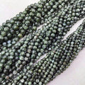 Natural Smooth Charm Gemstone 4MM 6MM 8MM 10MM Round Seraphinite Loose Stone Beads Healing  Bracelet Necklace for Jewelry Making