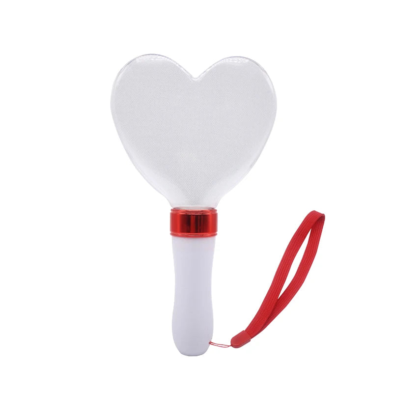Custom Logo Colorful Romantic Led Heart Shape Glow Sticks for Wedding Party Festivals Concert